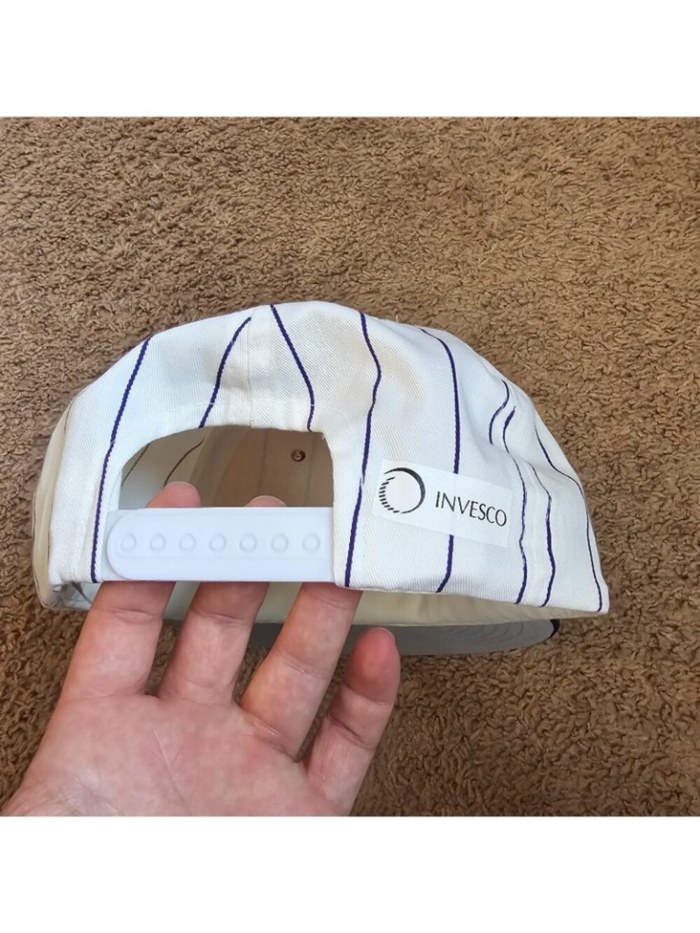 Vintage Denver Rockies Invesco Baseball Cap Snapback Hat Pin Stripe RN38106 - Picture 4 of 9